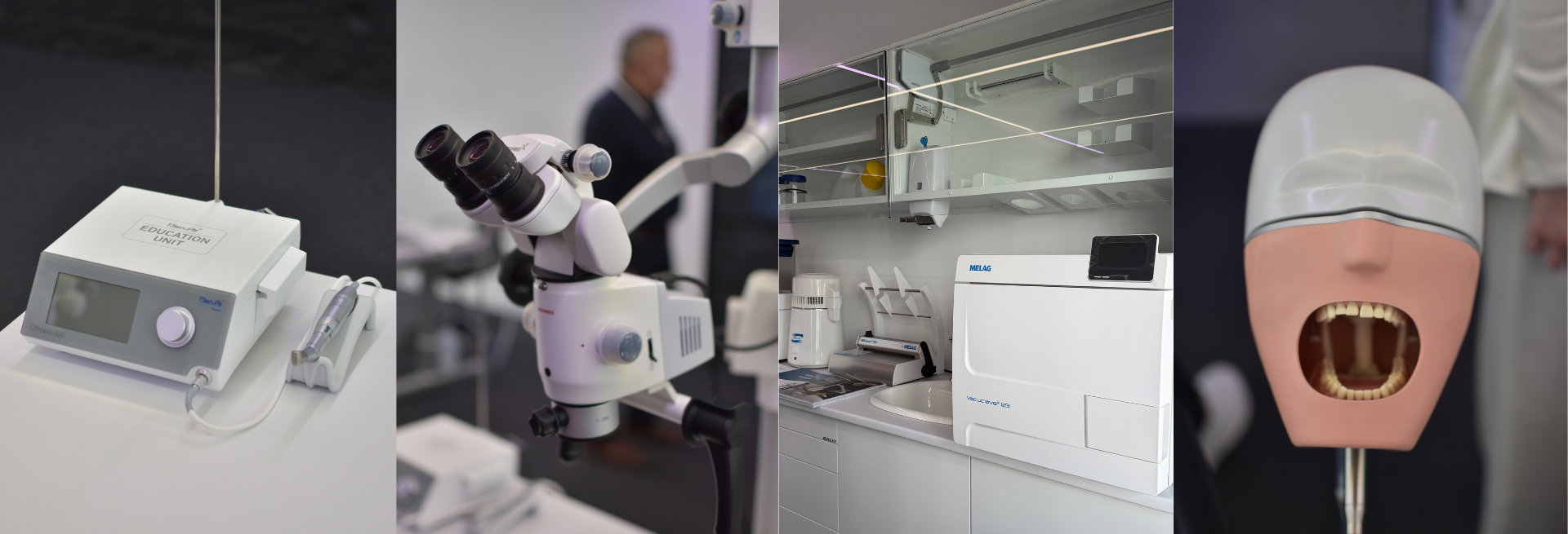 Обладнання навчального центру Dental Atelier Academy від GALIT: фантом FRASACO, мікроскоп LABOMED, система BIEN AIR та стерилізаційна зона MELAG